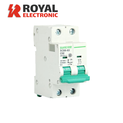 Suntree | Ac MCB SCB8-63 400V 2P 6A